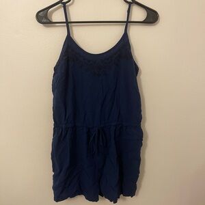 Aeropostale Dark Blue Spaghetti Strap Romper